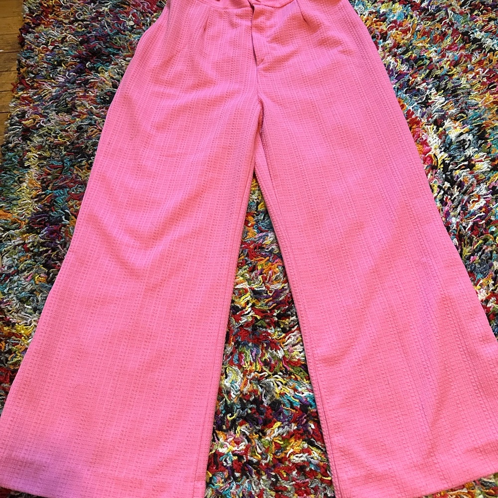 Vintage 1970s Pink Wide-Leg Pants - Picture 3 of 10